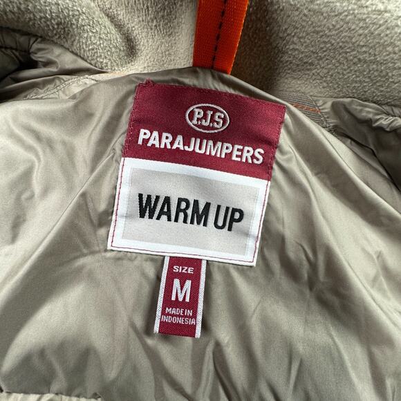 Parajumpers Xavier Gilet Warm Up Puffer Vest Mens M Beige PJS Anchorage Nylon - Picture 4 of 10